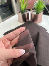 Load image into Gallery viewer, Brown Solid Stretch Netting Cap Material